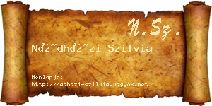 Nádházi Szilvia névjegykártya